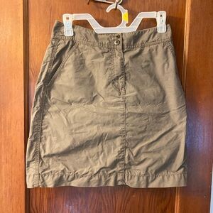 L.L. Bean Skirt - Tan Utility Cargo Skirt
